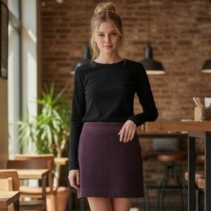 Banana Republic Purple Corduroy Mini Skirt Size 4